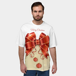 Футболка оверсайз мужская Подарочный бант с лентой, цвет: 3D-принт — фото 2