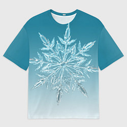 Футболка оверсайз мужская Резная снежинка, цвет: 3D-принт
