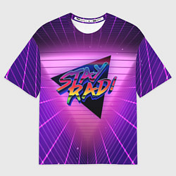 Футболка оверсайз мужская Retro wave triangle, цвет: 3D-принт