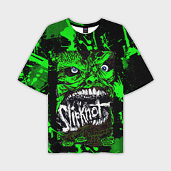 Мужская футболка оверсайз Slipknot - green monster по