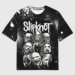 Футболка оверсайз мужская Slipknot Black, цвет: 3D-принт