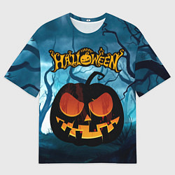 Футболка оверсайз мужская Halloween pumpkins, цвет: 3D-принт