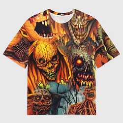 Мужская футболка оверсайз Монстры ужасные хэллоуинские