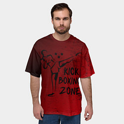 Футболка оверсайз мужская Зона Кикбоксинга, цвет: 3D-принт — фото 2
