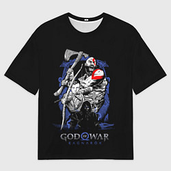 Мужская футболка оверсайз Кратос,Атрей и Тор GoW Ragnarok