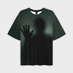 Мужская футболка оверсайз Хэллоуин - тень призрака