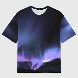 Мужская футболка оверсайз Northern lights