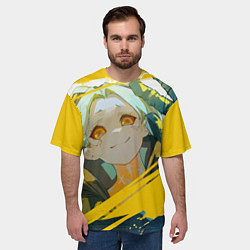 Футболка оверсайз мужская Киберпанк: Бегущие по краю Ребекка, цвет: 3D-принт — фото 2