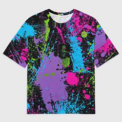 Мужская футболка оверсайз Для граффити - абстрактные брызги