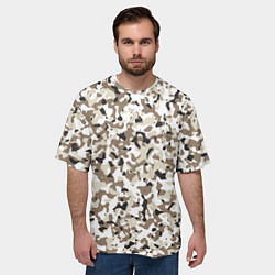 Футболка оверсайз мужская Камуфляж зима мелкий, цвет: 3D-принт — фото 2