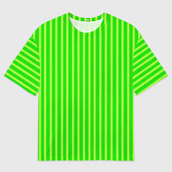 Мужская футболка оверсайз Полосы сочное яблоко