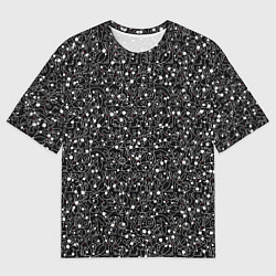 Футболка оверсайз мужская Кролики с красными глазами, цвет: 3D-принт