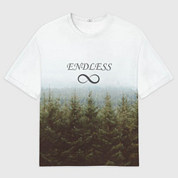 Мужская футболка оверсайз Бесконечный лес