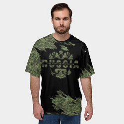 Футболка оверсайз мужская Пиксельный камуфляж Russian Federation, цвет: 3D-принт — фото 2
