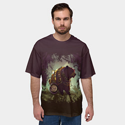 Футболка оверсайз мужская Сила медведя, цвет: 3D-принт — фото 2