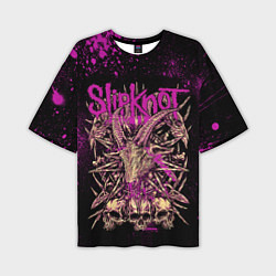 Мужская футболка оверсайз Slipknot pink