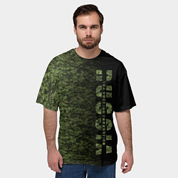 Футболка оверсайз мужская Камуфляж Russian Federation, цвет: 3D-принт — фото 2