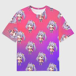 Мужская футболка оверсайз Узор с Рэнгэ - Деревенская глубинка