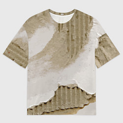 Мужская футболка оверсайз Рваный гофрированный картон - Milano