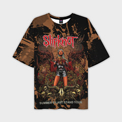 Мужская футболка оверсайз Slipknot satan girl