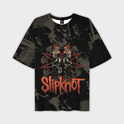 Футболка оверсайз мужская Slipknot dark satan, цвет: 3D-принт