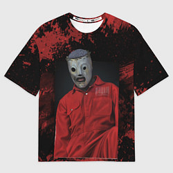 Футболка оверсайз мужская Slipknot red & black, цвет: 3D-принт