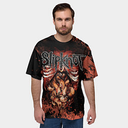 Футболка оверсайз мужская Slipknot horror, цвет: 3D-принт — фото 2