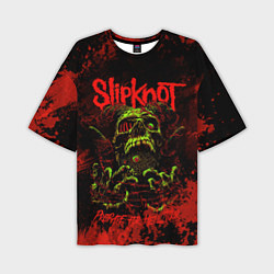 Мужская футболка оверсайз Slipknot череп