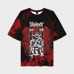 Мужская футболка оверсайз Slipknot - скелет