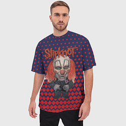 Футболка оверсайз мужская Slipknot clown, цвет: 3D-принт — фото 2