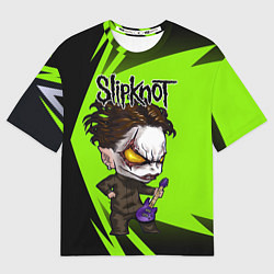 Футболка оверсайз мужская Slipknot green, цвет: 3D-принт