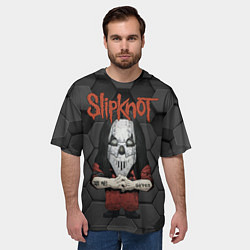 Футболка оверсайз мужская Slipknot seven art, цвет: 3D-принт — фото 2