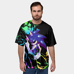 Футболка оверсайз мужская Sonic Exe - Hedgehog - video game, цвет: 3D-принт — фото 2
