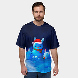 Футболка оверсайз мужская Северный кролик, цвет: 3D-принт — фото 2