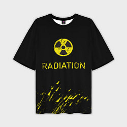Мужская футболка оверсайз Radiation - радиационная опасность