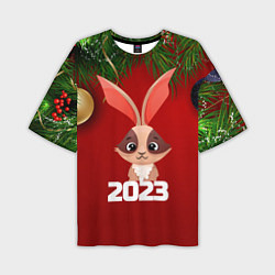 Мужская футболка оверсайз Кролик 2023