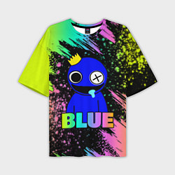 Мужская футболка оверсайз Rainbow Friends - Blue