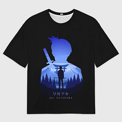 Футболка оверсайз мужская Силуэт Аки Хаякавы, цвет: 3D-принт