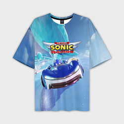 Мужская футболка оверсайз Team Sonic racing - hedgehog - speed