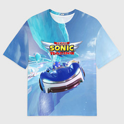 Мужская футболка оверсайз Team Sonic racing - hedgehog - speed