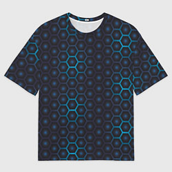 Футболка оверсайз мужская Шестиугольная чешуя, цвет: 3D-принт