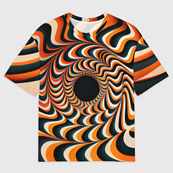 Мужская футболка оверсайз Головокружительная оптическая иллюзия