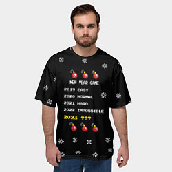 Футболка оверсайз мужская New Year Game, цвет: 3D-принт — фото 2