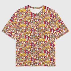 Мужская футболка оверсайз Люди и животные