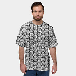 Футболка оверсайз мужская Пупырка - текстура, цвет: 3D-принт — фото 2