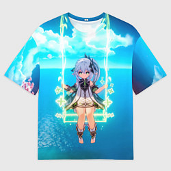 Футболка оверсайз мужская Нахида на качели, цвет: 3D-принт