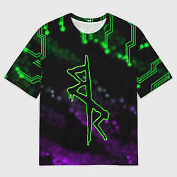 Футболка оверсайз мужская Логотип киберпанков из Cyberpunk: edgerunners, цвет: 3D-принт