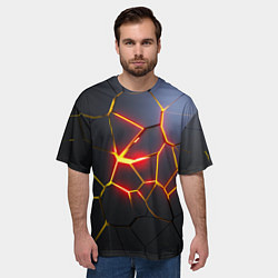 Футболка оверсайз мужская Вулканическая активность, цвет: 3D-принт — фото 2