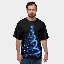 Футболка оверсайз мужская Неоновая Ёлка, цвет: 3D-принт — фото 2
