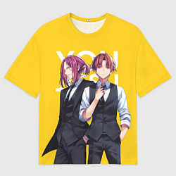 Мужская футболка оверсайз Какеру и Киётака